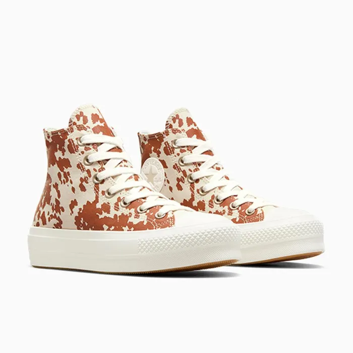 Converse Platforms Chuck Taylor All Star Lift Platform Animal Print Egretbrowngold 8211 Women
