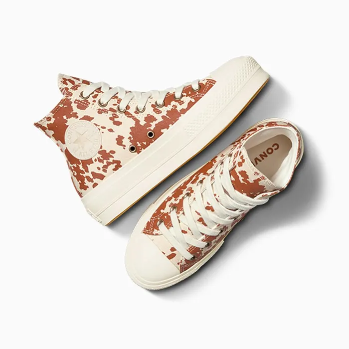 Converse Platforms Chuck Taylor All Star Lift Platform Animal Print Egretbrowngold 8211 Women