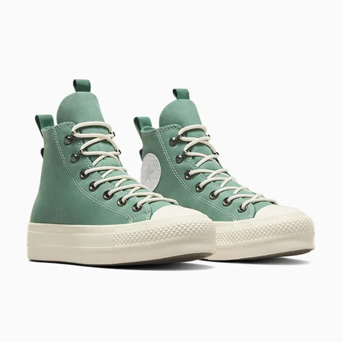 Converse Platforms Chuck Taylor All Star Lift Platform Utility Herbyegretadmiral Elm Green 8211 Women