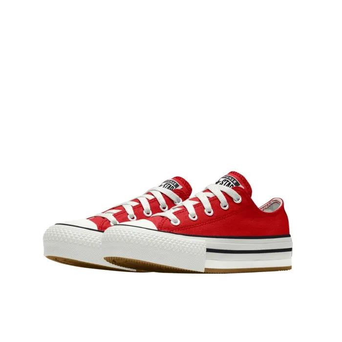 Converse Platforms Custom Chuck Taylor All Star EVA Lift Platform By You Red 8211 KidsWomen