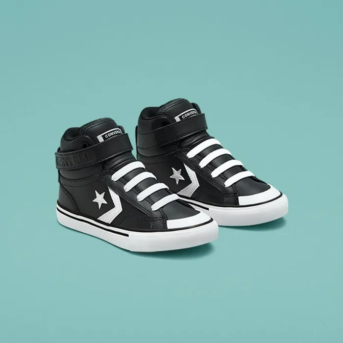 Converse SlipOns Pro Blaze Easy On Blackwhitewhite 8211 Kids