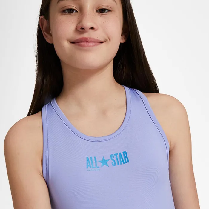 Converse Tops and TShirts All Star DriFIT Biker Short Dress Ultraviolet 8211 Kids