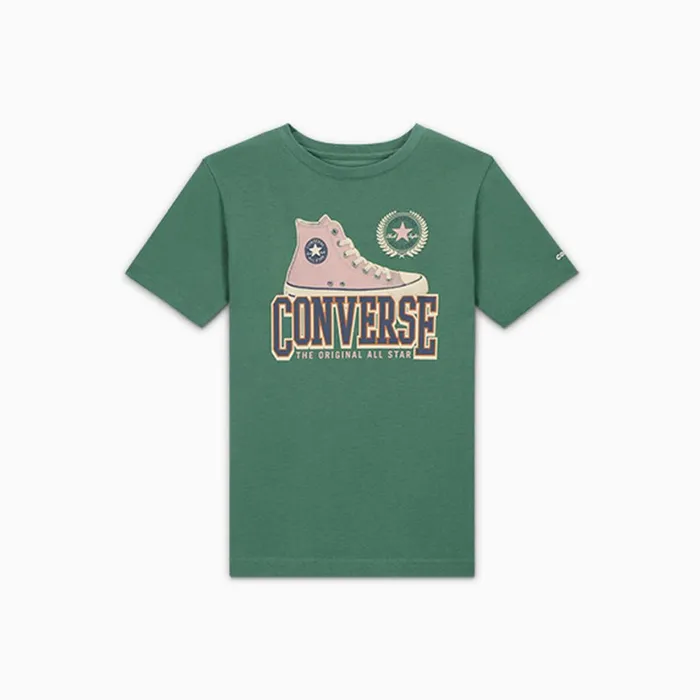 Converse Tops and TShirts Rec Club High Top TShirt Admiral Elm Green 8211 Kids Converse Tops and TShirts Rec Club High Top TShirt Admiral Elm Green 8211 Kids