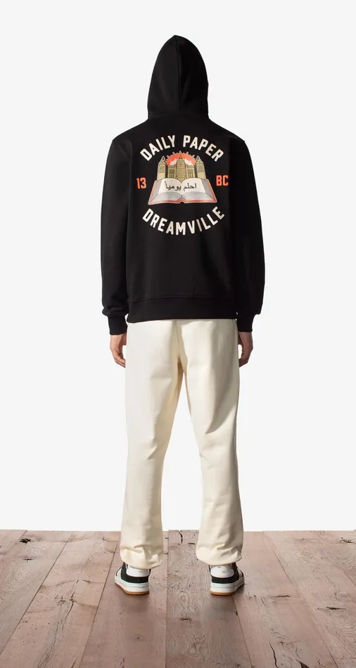 Daily Paper X Dreamville Black Hoody Men Daily Paper Hoodies and Sweaters