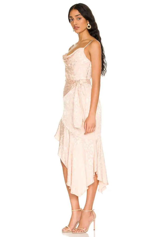 Deborah Midi Dress Champagne Women Lovers and Friends Dresses