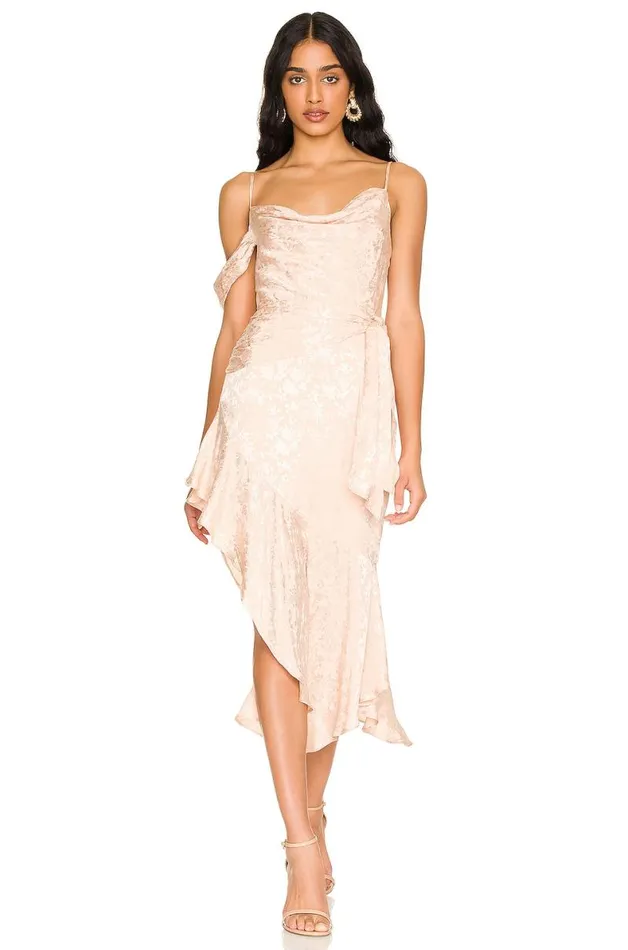 Deborah Midi Dress Champagne Women Lovers and Friends Dresses