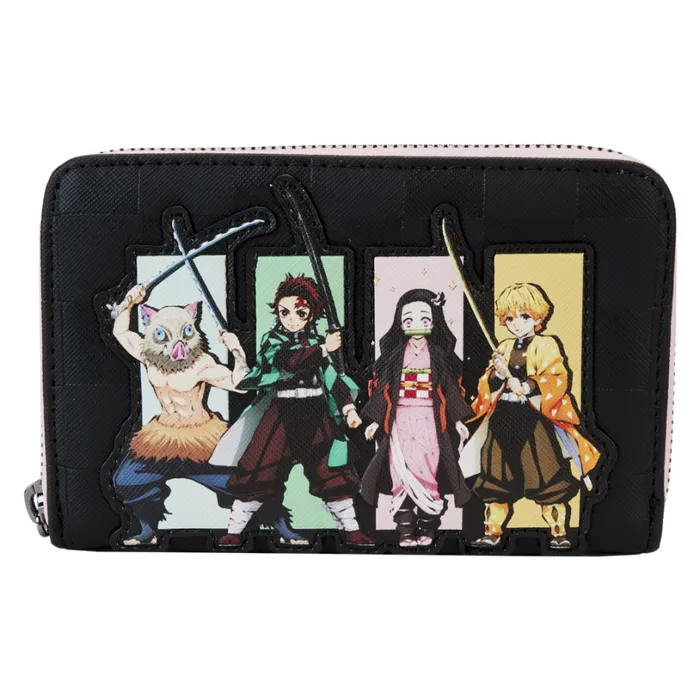 Demon Slayer Heroes Group Zip Around Wallet Unisex Loungefly Bags and Wallets