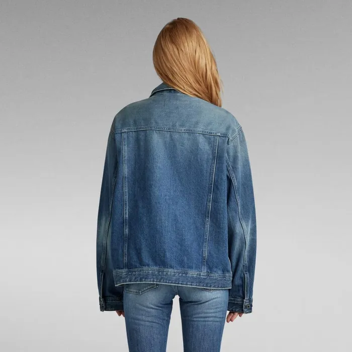 Denim Jackets Women GStar RAW Oversized Western Jacket Evergreen Antique Faded Niagara