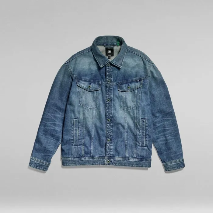 Denim Jackets Women GStar RAW Oversized Western Jacket Evergreen Antique Faded Niagara