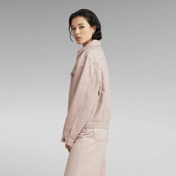 Denim Jackets Women GStar RAW Premium Oversized Jacket Faded Frosty Pink