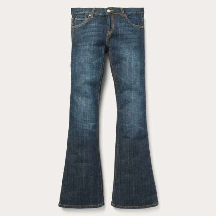 Denim Women Stetson 816 Classic Boot Cut Jeans In Dark Wash Blue