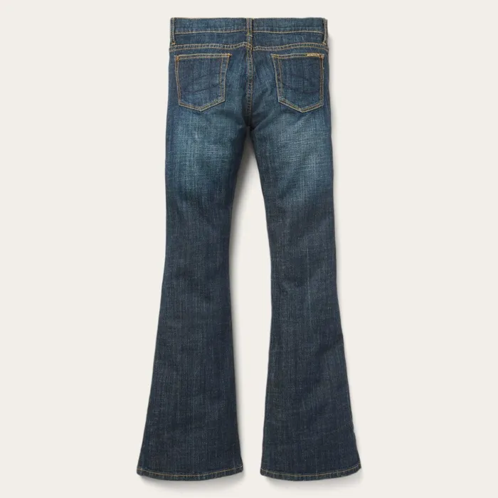Denim Women Stetson 816 Classic Boot Cut Jeans In Dark Wash Blue