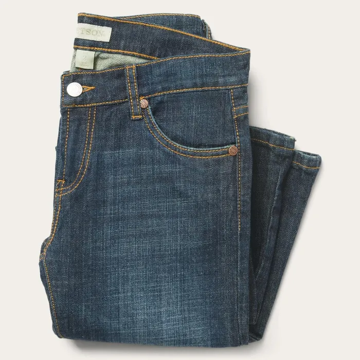 Denim Women Stetson 816 Classic Boot Cut Jeans In Dark Wash Blue