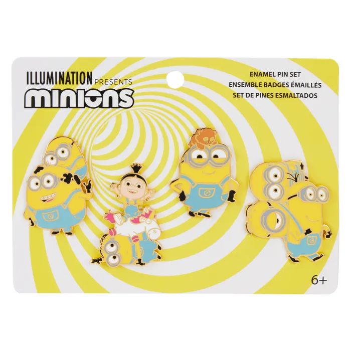 Despicable Me Minions 4Piece Pin Set Unisex Loungefly Small Accessories
