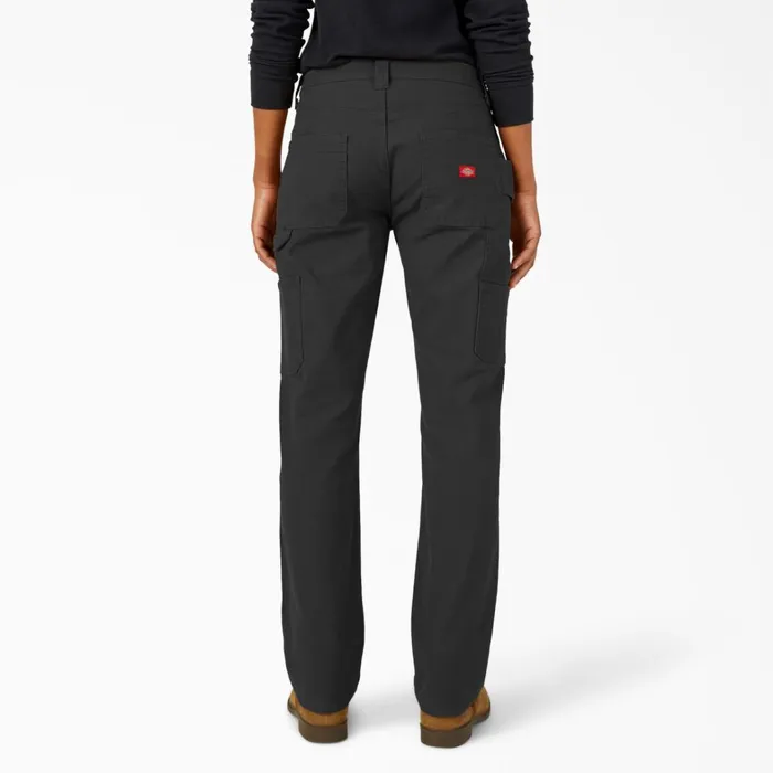 Dickies Carpenter Women039s FLEX Relaxed Straight Fit Duck Carpenter Pants Rinsed Black Rinsed Black rbk 8211 Women Dickies Carpenter Women039s FLEX Relaxed Straight Fit Duck Carpenter Pants Rinsed Black Rinsed Black rbk 8211 Women