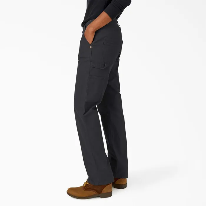 Dickies Carpenter Women039s FLEX Relaxed Straight Fit Duck Carpenter Pants Rinsed Black Rinsed Black rbk 8211 Women Dickies Carpenter Women039s FLEX Relaxed Straight Fit Duck Carpenter Pants Rinsed Black Rinsed Black rbk 8211 Women