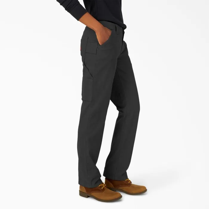 Dickies Carpenter Women039s FLEX Relaxed Straight Fit Duck Carpenter Pants Rinsed Black Rinsed Black rbk 8211 Women Dickies Carpenter Women039s FLEX Relaxed Straight Fit Duck Carpenter Pants Rinsed Black Rinsed Black rbk 8211 Women