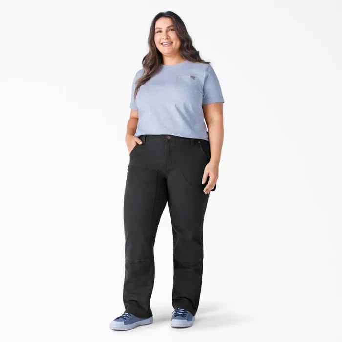Dickies Carpenter Women039s Plus FLEX Relaxed Fit Duck Carpenter Pants Rinsed Black Rinsed Black rbk 8211 Women Dickies Carpenter Women039s Plus FLEX Relaxed Fit Duck Carpenter Pants Rinsed Black Rinsed Black rbk 8211 Women
