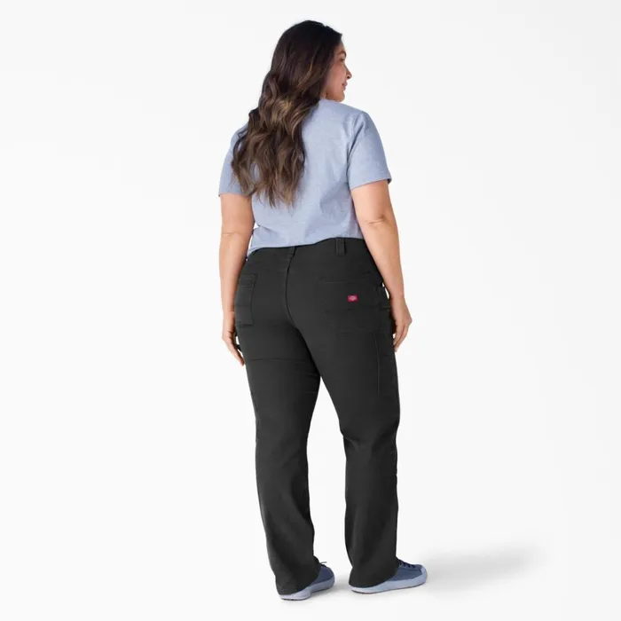 Dickies Carpenter Women039s Plus FLEX Relaxed Fit Duck Carpenter Pants Rinsed Black Rinsed Black rbk 8211 Women Dickies Carpenter Women039s Plus FLEX Relaxed Fit Duck Carpenter Pants Rinsed Black Rinsed Black rbk 8211 Women