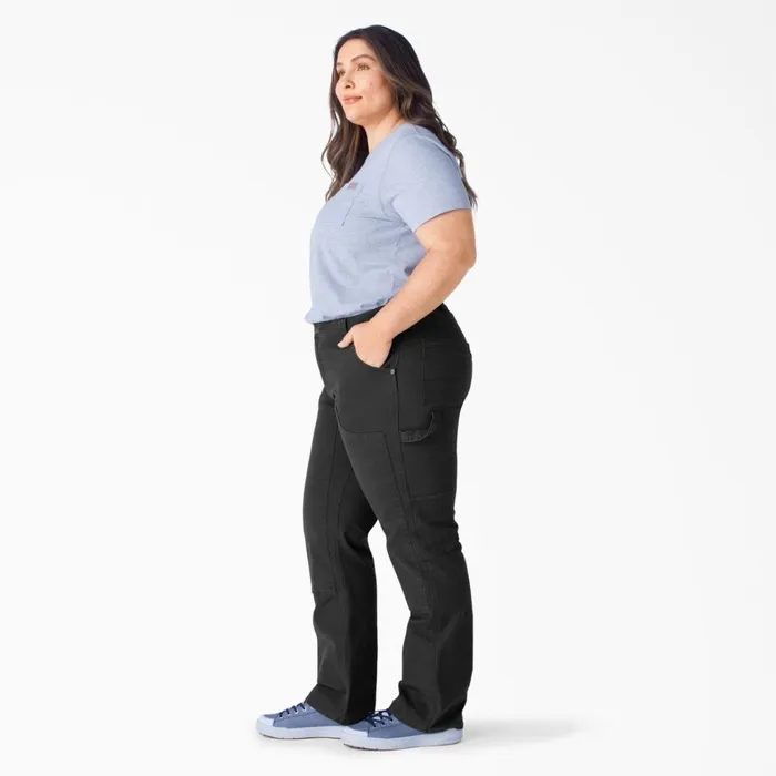 Dickies Carpenter Women039s Plus FLEX Relaxed Fit Duck Carpenter Pants Rinsed Black Rinsed Black rbk 8211 Women Dickies Carpenter Women039s Plus FLEX Relaxed Fit Duck Carpenter Pants Rinsed Black Rinsed Black rbk 8211 Women