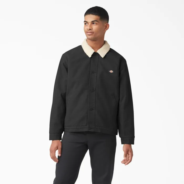 Dickies Coats and Jackets Duck Canvas FleeceLined Jacket Stonewashed Black Stonewashed Black sbk 8211 Men Dickies Coats and Jackets Duck Canvas FleeceLined Jacket Stonewashed Black Stonewashed Black sbk 8211 Men