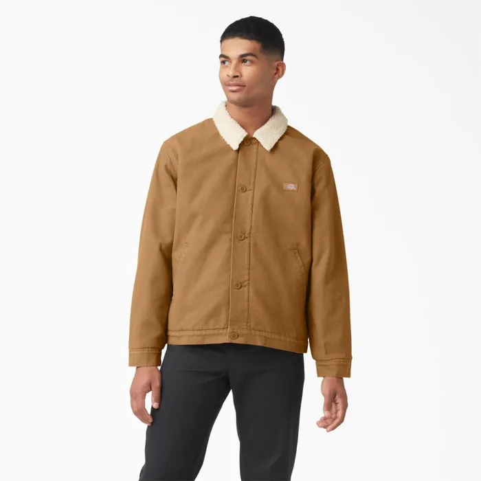 Dickies Coats and Jackets Duck Canvas FleeceLined Jacket Stonewashed Brown Duck Stonewashed Brown Duck sbd 8211 Men Dickies Coats and Jackets Duck Canvas FleeceLined Jacket Stonewashed Brown Duck Stonewashed Brown Duck sbd 8211 Men
