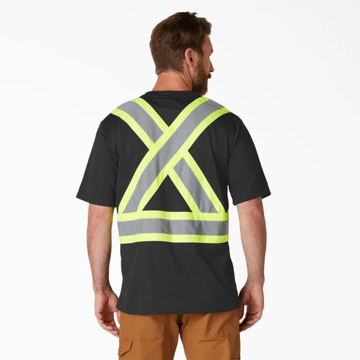 Dickies Hi Vis Hi Vis Safety Short Sleeve TShirt Black Black bk 8211 Men Dickies Hi Vis Hi Vis Safety Short Sleeve TShirt Black Black bk 8211 Men