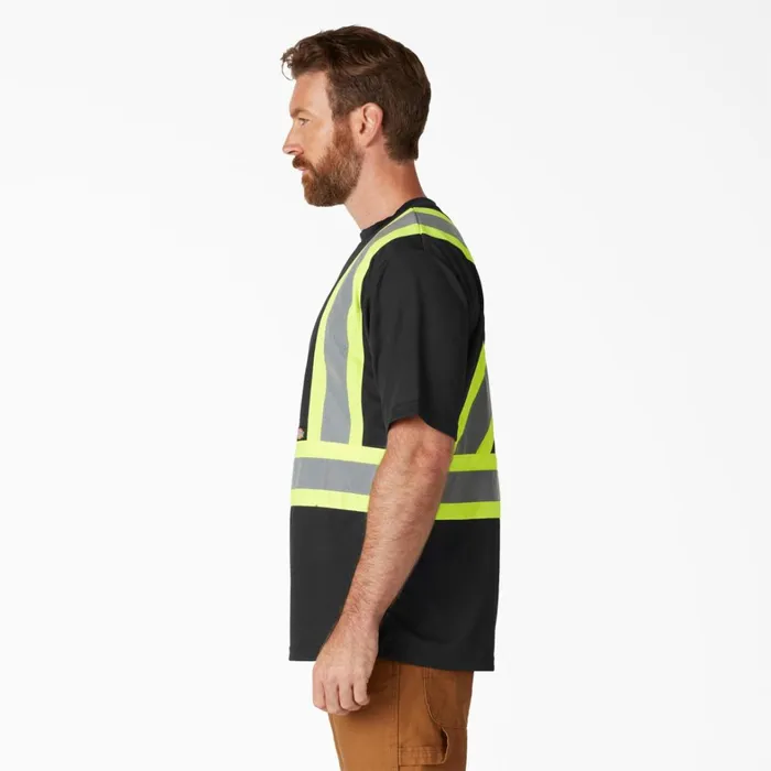Dickies Hi Vis Hi Vis Safety Short Sleeve TShirt Black Black bk 8211 Men Dickies Hi Vis Hi Vis Safety Short Sleeve TShirt Black Black bk 8211 Men