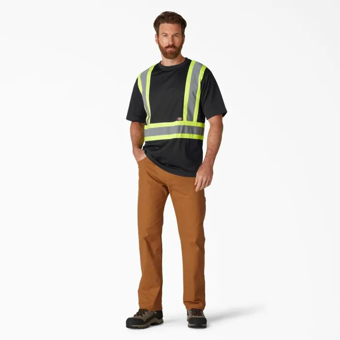 Dickies Hi Vis Hi Vis Safety Short Sleeve TShirt Black Black bk 8211 Men Dickies Hi Vis Hi Vis Safety Short Sleeve TShirt Black Black bk 8211 Men