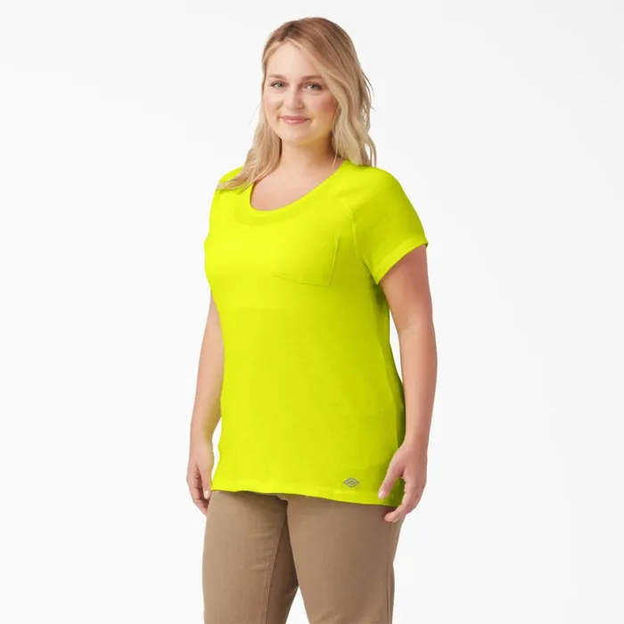 Dickies Hi Vis Women039s Plus Cooling Short Sleeve Pocket TShirt Bright Yellow Bright Yellow bwd 8211 Women Dickies Hi Vis Women039s Plus Cooling Short Sleeve Pocket TShirt Bright Yellow Bright Yellow bwd 8211 Women