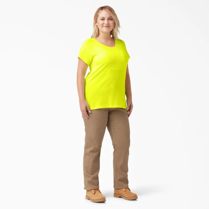 Dickies Hi Vis Women039s Plus Cooling Short Sleeve Pocket TShirt Bright Yellow Bright Yellow bwd 8211 Women Dickies Hi Vis Women039s Plus Cooling Short Sleeve Pocket TShirt Bright Yellow Bright Yellow bwd 8211 Women