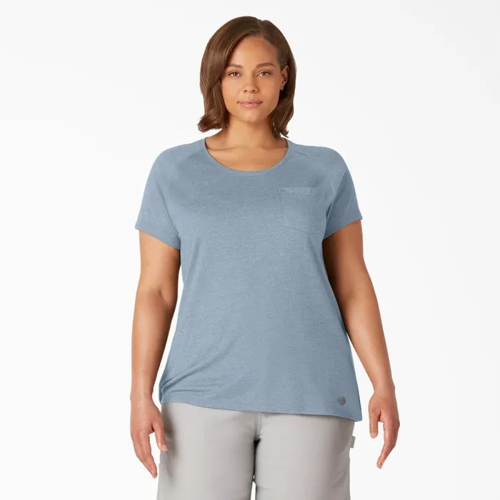 Dickies Hi Vis Women039s Plus Cooling Short Sleeve Pocket TShirt Fog Blue Fog Blue fe 8211 Women Dickies Hi Vis Women039s Plus Cooling Short Sleeve Pocket TShirt Fog Blue Fog Blue fe 8211 Women