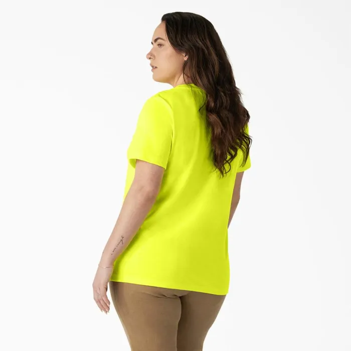 Dickies Hi Vis Women039s Plus Heavyweight Short Sleeve Pocket TShirt Bright Yellow Bright Yellow bwd 8211 Women Dickies Hi Vis Women039s Plus Heavyweight Short Sleeve Pocket TShirt Bright Yellow Bright Yellow bwd 8211 Women