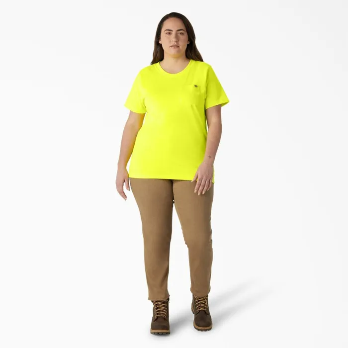 Dickies Hi Vis Women039s Plus Heavyweight Short Sleeve Pocket TShirt Bright Yellow Bright Yellow bwd 8211 Women Dickies Hi Vis Women039s Plus Heavyweight Short Sleeve Pocket TShirt Bright Yellow Bright Yellow bwd 8211 Women