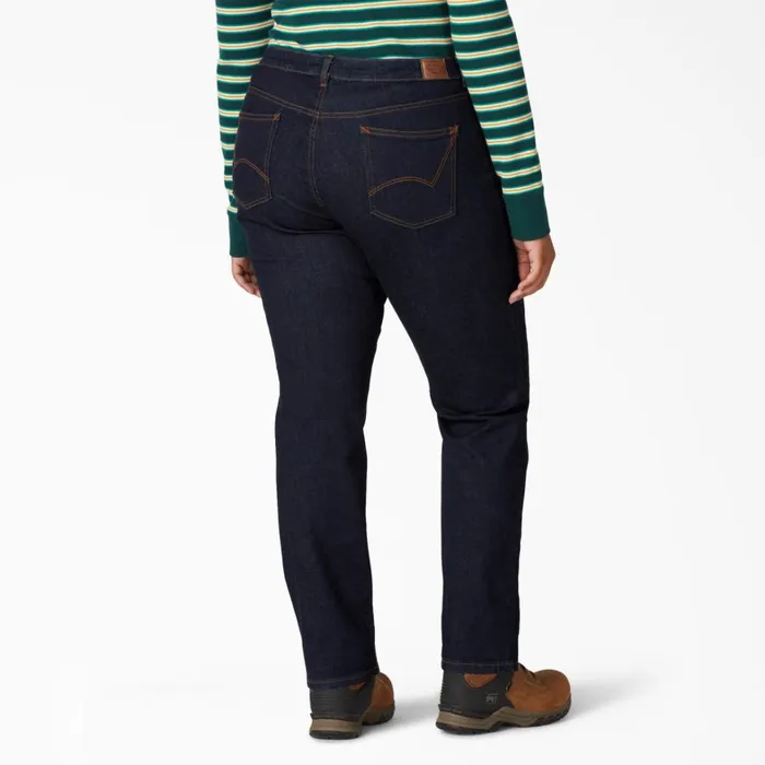 Dickies Jeans Women039s Plus Perfect Shape Straight Fit Jeans Rinsed Indigo Blue Rinsed Indigo Blue rnb 8211 Women Dickies Jeans Women039s Plus Perfect Shape Straight Fit Jeans Rinsed Indigo Blue Rinsed Indigo Blue rnb 8211 Women