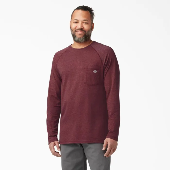 Dickies Long Sleeve Work Shirts Cooling Long Sleeve Pocket TShirt Burgundy Heather Burgundy Heather byh 8211 Men Dickies Long Sleeve Work Shirts Cooling Long Sleeve Pocket TShirt Burgundy Heather Burgundy Heather byh 8211 Men