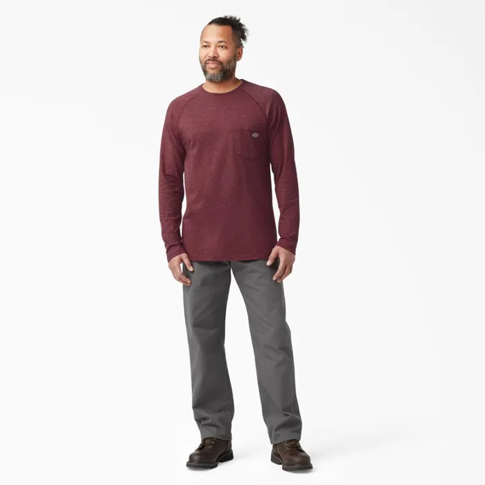 Dickies Long Sleeve Work Shirts Cooling Long Sleeve Pocket TShirt Burgundy Heather Burgundy Heather byh 8211 Men Dickies Long Sleeve Work Shirts Cooling Long Sleeve Pocket TShirt Burgundy Heather Burgundy Heather byh 8211 Men