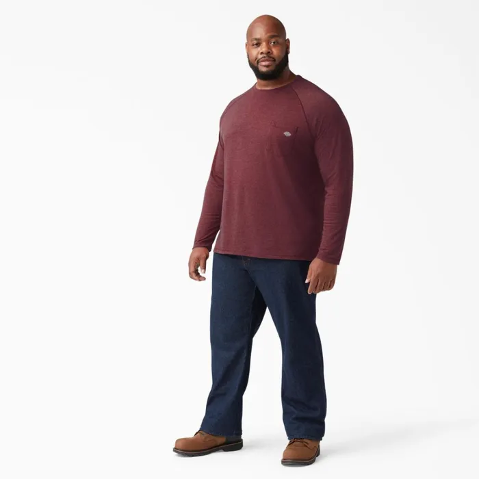 Dickies Long Sleeve Work Shirts Cooling Long Sleeve Pocket TShirt Burgundy Heather Burgundy Heather byh 8211 Men Dickies Long Sleeve Work Shirts Cooling Long Sleeve Pocket TShirt Burgundy Heather Burgundy Heather byh 8211 Men