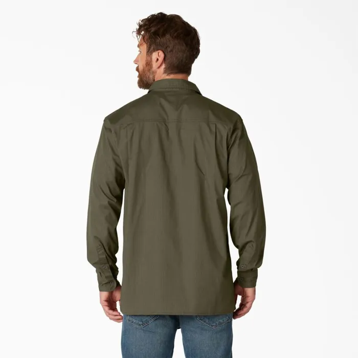 Dickies Long Sleeve Work Shirts FLEX Ripstop Long Sleeve Shirt Rinsed Military Green Rinsed Military Green rml 8211 Men Dickies Long Sleeve Work Shirts FLEX Ripstop Long Sleeve Shirt Rinsed Military Green Rinsed Military Green rml 8211 Men