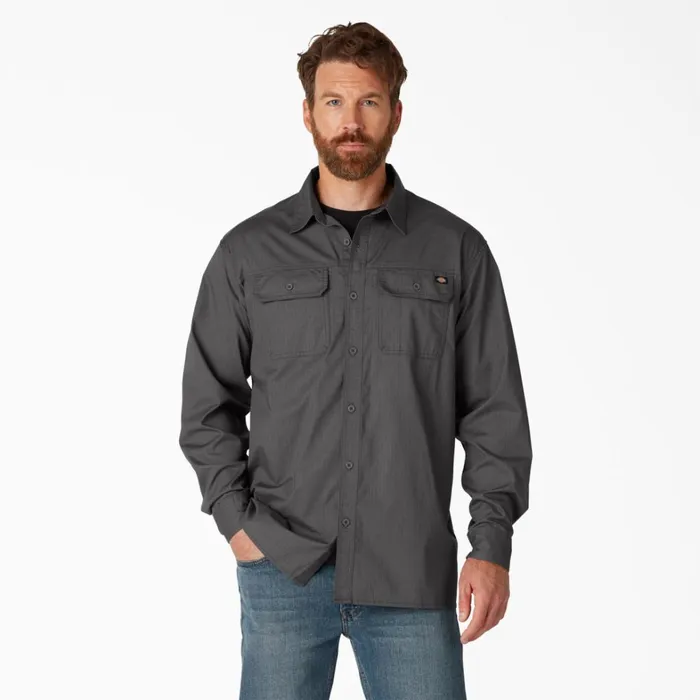 Dickies Long Sleeve Work Shirts FLEX Ripstop Long Sleeve Shirt Rinsed Slate Rinsed Slate rsl 8211 Men Dickies Long Sleeve Work Shirts FLEX Ripstop Long Sleeve Shirt Rinsed Slate Rinsed Slate rsl 8211 Men