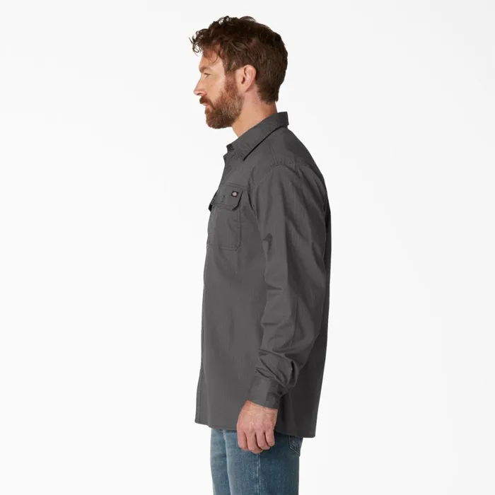 Dickies Long Sleeve Work Shirts FLEX Ripstop Long Sleeve Shirt Rinsed Slate Rinsed Slate rsl 8211 Men Dickies Long Sleeve Work Shirts FLEX Ripstop Long Sleeve Shirt Rinsed Slate Rinsed Slate rsl 8211 Men