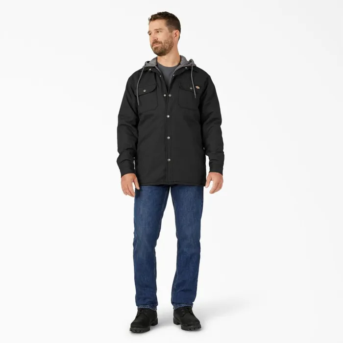 Dickies Outerwear Water Repellent Duck Hooded Shirt Jacket Black Black bk 8211 Men Dickies Outerwear Water Repellent Duck Hooded Shirt Jacket Black Black bk 8211 Men