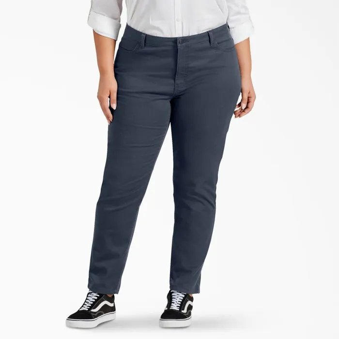 Dickies Pants Women039s Plus Perfect Shape Skinny Fit Pants Rinsed Navy Rinsed Navy rnv 8211 Women