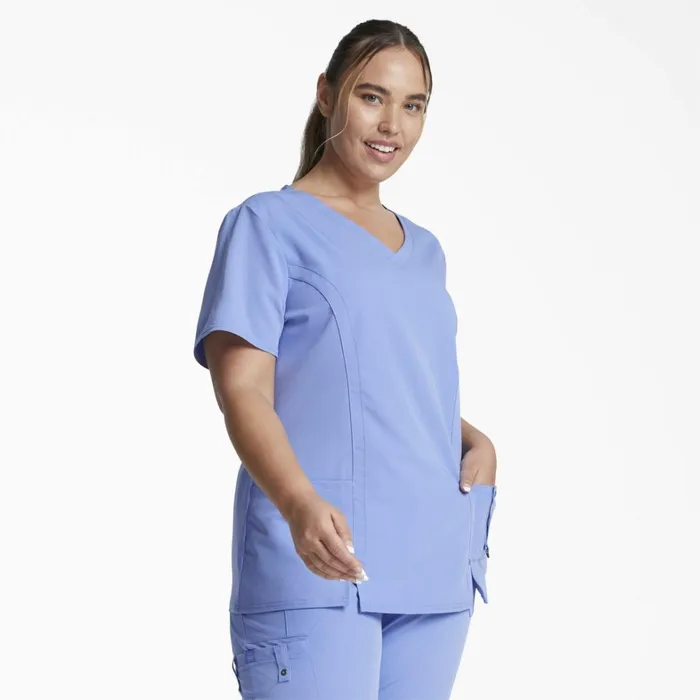 Dickies Scrubs Women039s Xtreme Stretch VNeck Scrub Top Ceil Blue Ceil Blue cbl 8211 Women Dickies Scrubs Women039s Xtreme Stretch VNeck Scrub Top Ceil Blue Ceil Blue cbl 8211 Women
