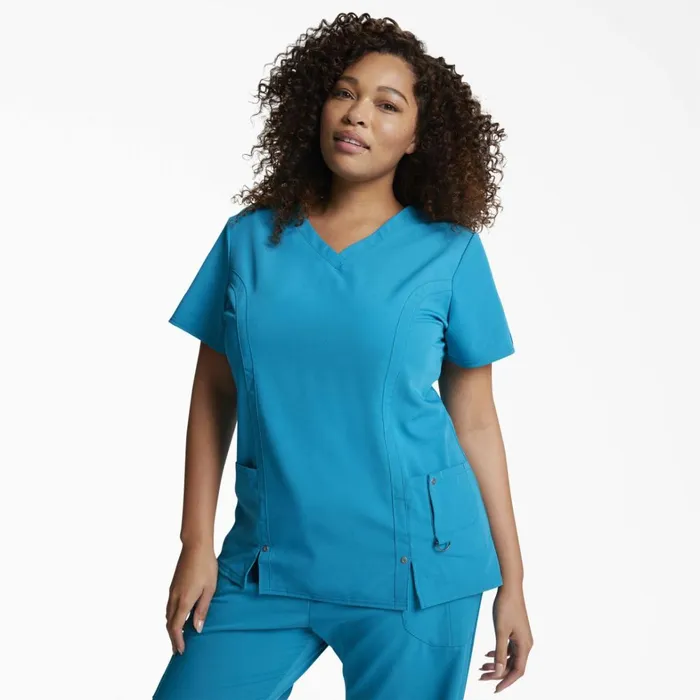 Dickies Scrubs Women039s Xtreme Stretch VNeck Scrub Top Teal Teal dtl 8211 Women Dickies Scrubs Women039s Xtreme Stretch VNeck Scrub Top Teal Teal dtl 8211 Women