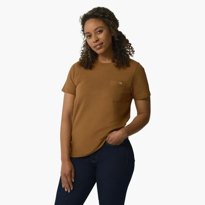 Dickies TShirts Women039s Heavyweight Short Sleeve Pocket TShirt Brown Duck Brown Duck bd 8211 Women Dickies TShirts Women039s Heavyweight Short Sleeve Pocket TShirt Brown Duck Brown Duck bd 8211 Women