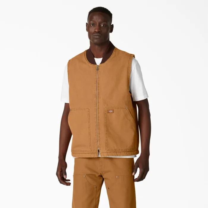 Dickies Vests Stonewashed Duck High Pile Fleece Lined Vest Stonewashed Brown Duck Stonewashed Brown Duck sbd 8211 Men Dickies Vests Stonewashed Duck High Pile Fleece Lined Vest Stonewashed Brown Duck Stonewashed Brown Duck sbd 8211 Men
