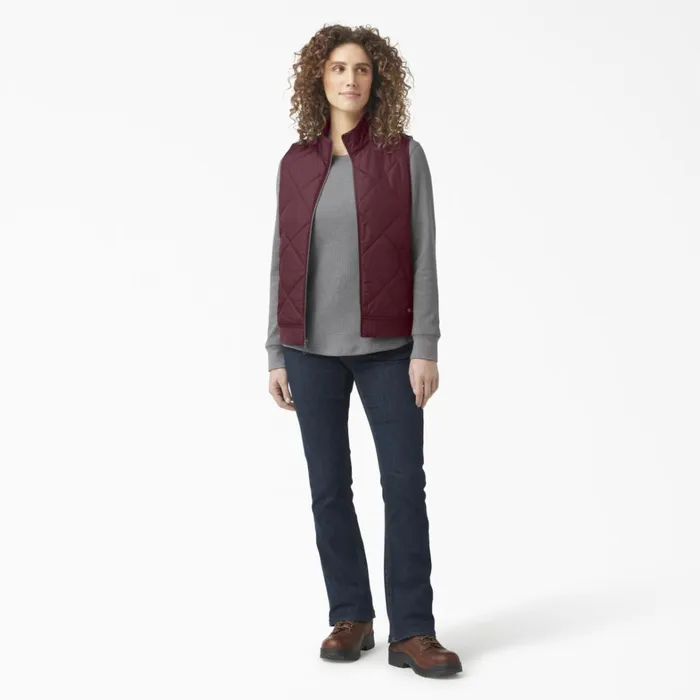 Dickies Vests Women039s Quilted Vest Burgundy Burgundy by 8211 Women Dickies Vests Women039s Quilted Vest Burgundy Burgundy by 8211 Women