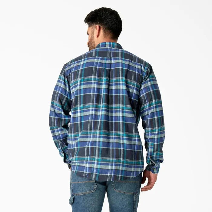 Dickies Work Shirts FLEX Long Sleeve Flannel Shirt Navy BlueMulti Plaid Navy Bluemulti Plaid a1x 8211 Men Dickies Work Shirts FLEX Long Sleeve Flannel Shirt Navy BlueMulti Plaid Navy Bluemulti Plaid a1x 8211 Men