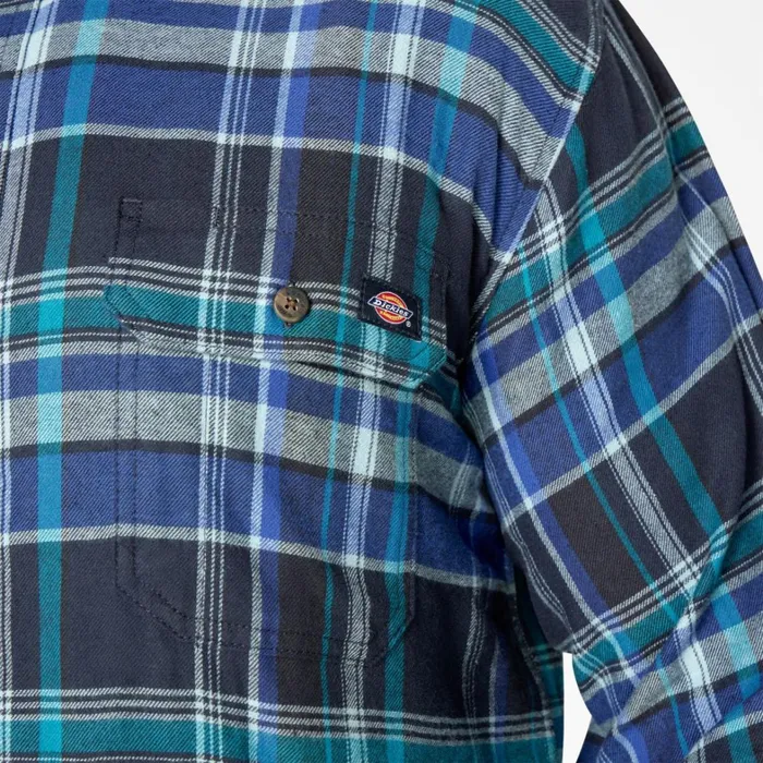 Dickies Work Shirts FLEX Long Sleeve Flannel Shirt Navy BlueMulti Plaid Navy Bluemulti Plaid a1x 8211 Men Dickies Work Shirts FLEX Long Sleeve Flannel Shirt Navy BlueMulti Plaid Navy Bluemulti Plaid a1x 8211 Men